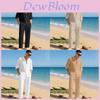 Linen Casual Mens Shirt And Pants Set With Long Sleeve For Autumn Wear