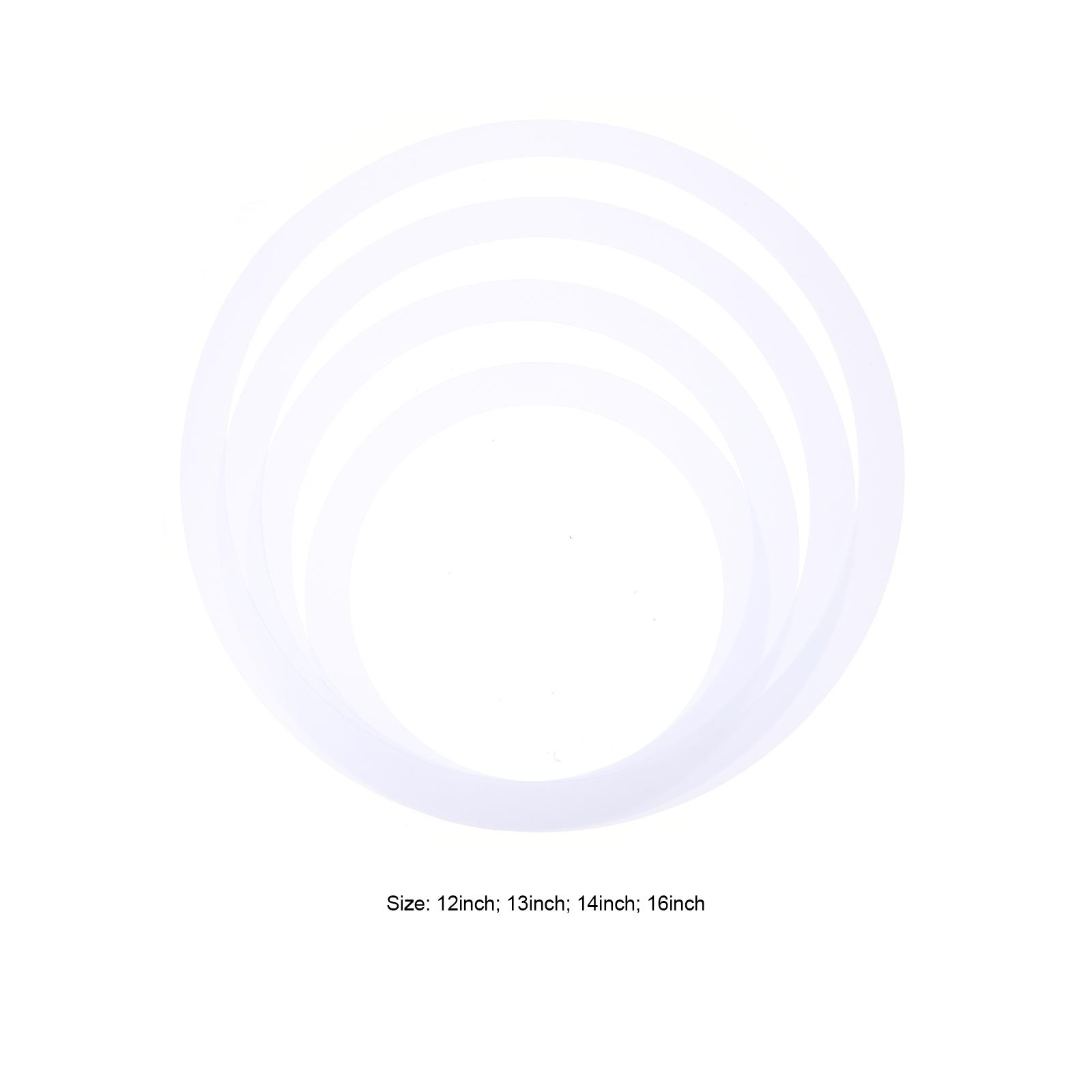 8 Pieces White 12 13 14 16 Inch Drum Kit Practice Durable PC Snare Mute Rings Accessories Portable Drum Parts