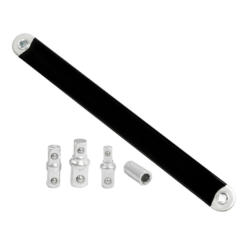 Multifunction Zero Degree Ratchet Offset Extension Wrench Ratchet Extension Set For Tight Spaces чёрный