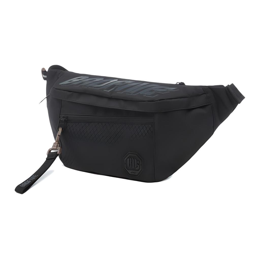 New LiNing BadFive Collection Basketball Collection Polyester One Shoulder Crossbody Bag, Sling Bag Regular Unisex Black ABDU281-1
