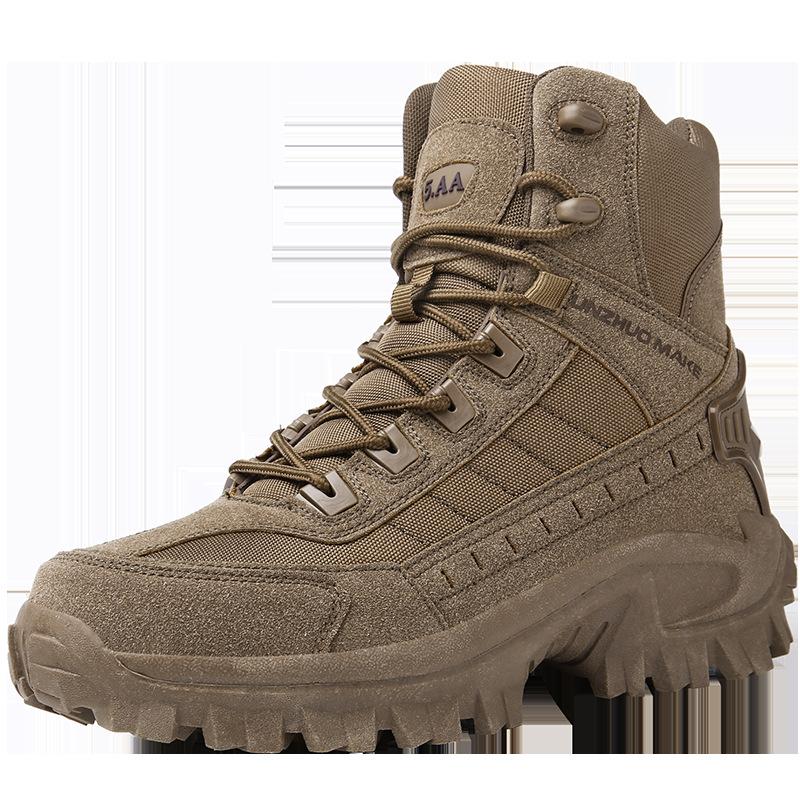 

2025 high-top outdoor shoes men s large-size hiking shoes hiking shoes men s sports running shoes men s shoes B21 46 темно-коричневого кольору