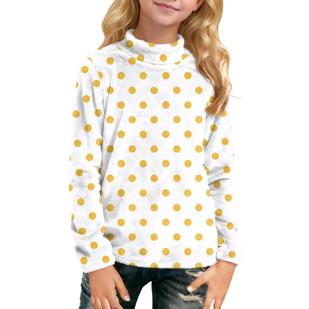 Children's Daily Casual Long-sleeved Printed Tops T-shirt
