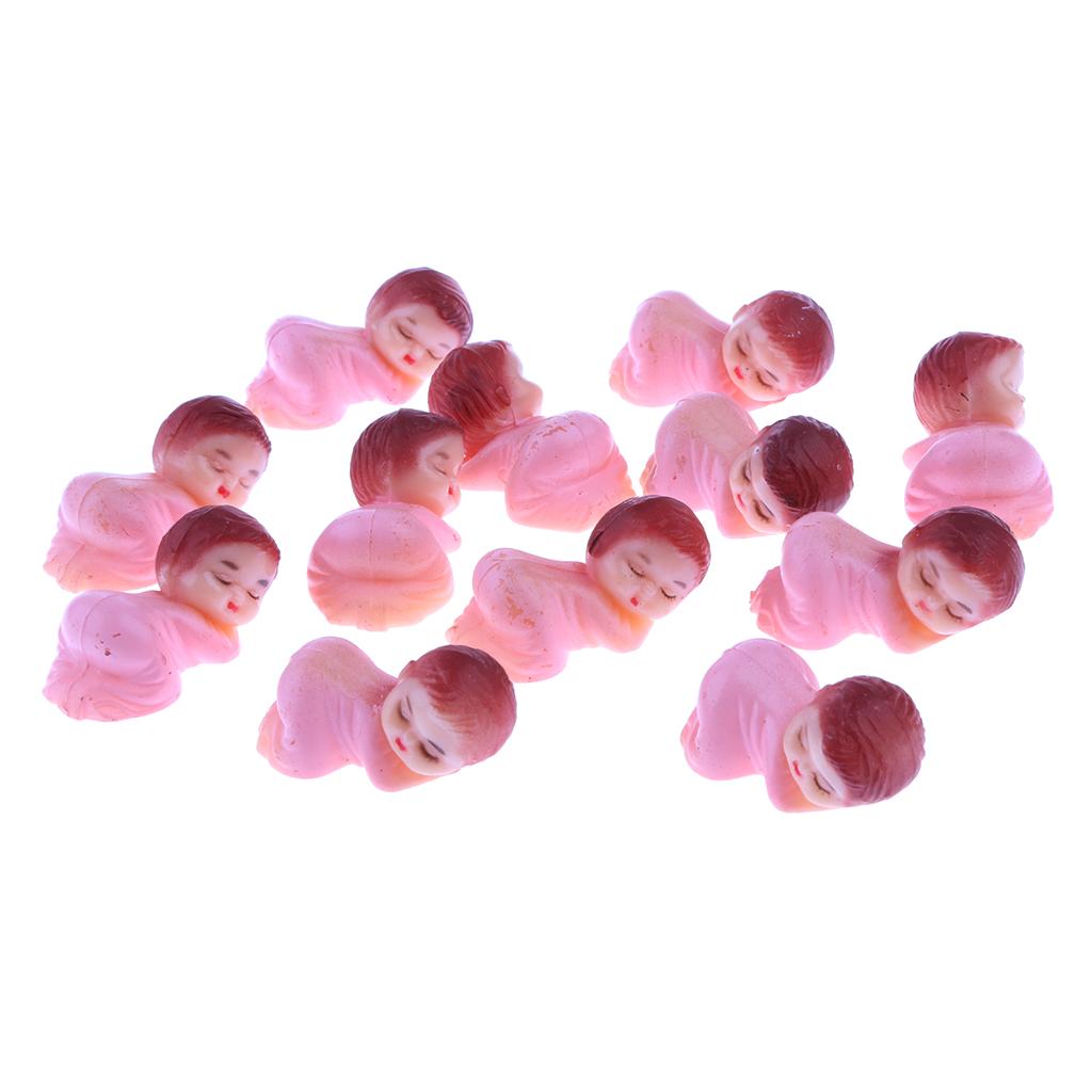 

24 штуки Міні сплячі Хлопчик Дівчинка Подарунки на Дитячий Душ Прикраси для Столу на Вечірку 1.5 рожевий