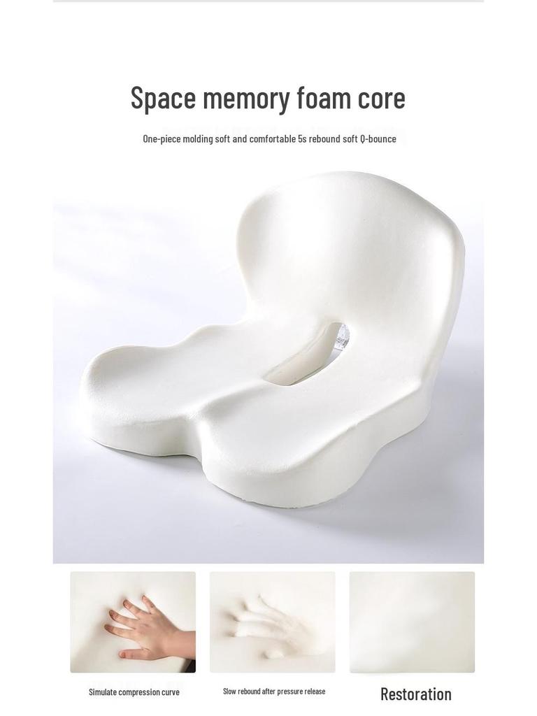 Memory Foam Seat and Back Cushion for Office, Student, Elderly, Car - Lumbar and Butt Support for Long Sitting