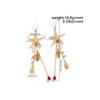 Women's Bohemian-style Alloy Statement Earring Set with a Nautical Starfish and Seashell Design, Perfect for Everyday Wear