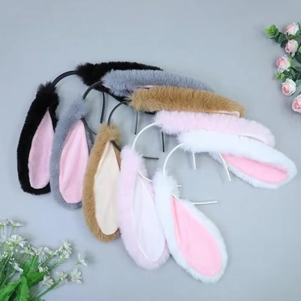 Lop-eared Easter Rabbit Hair Hoop Soft Plush Headwear Lovely Hair Accessories  Events