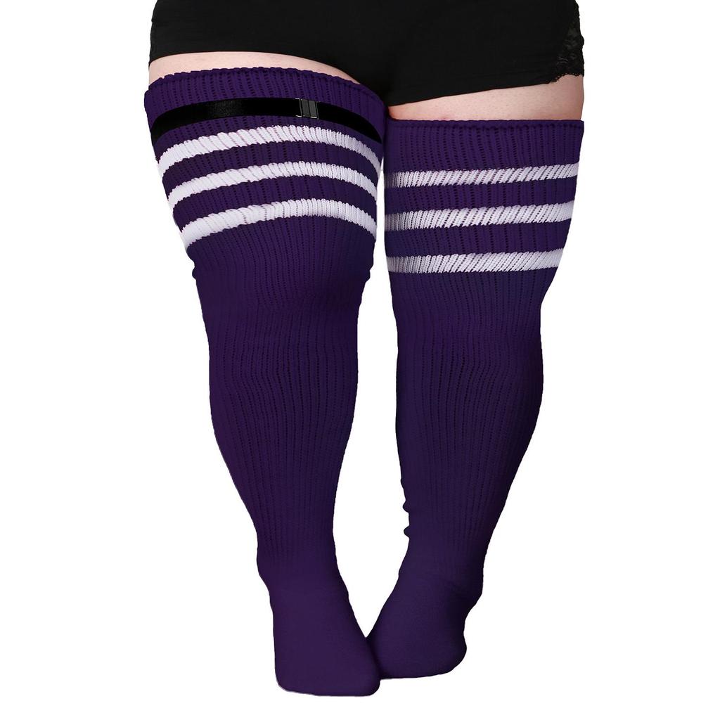 Plus Size Women's Compression Knee-High Socks - Extra Thick Over-the-Knee for Autumn/Winter