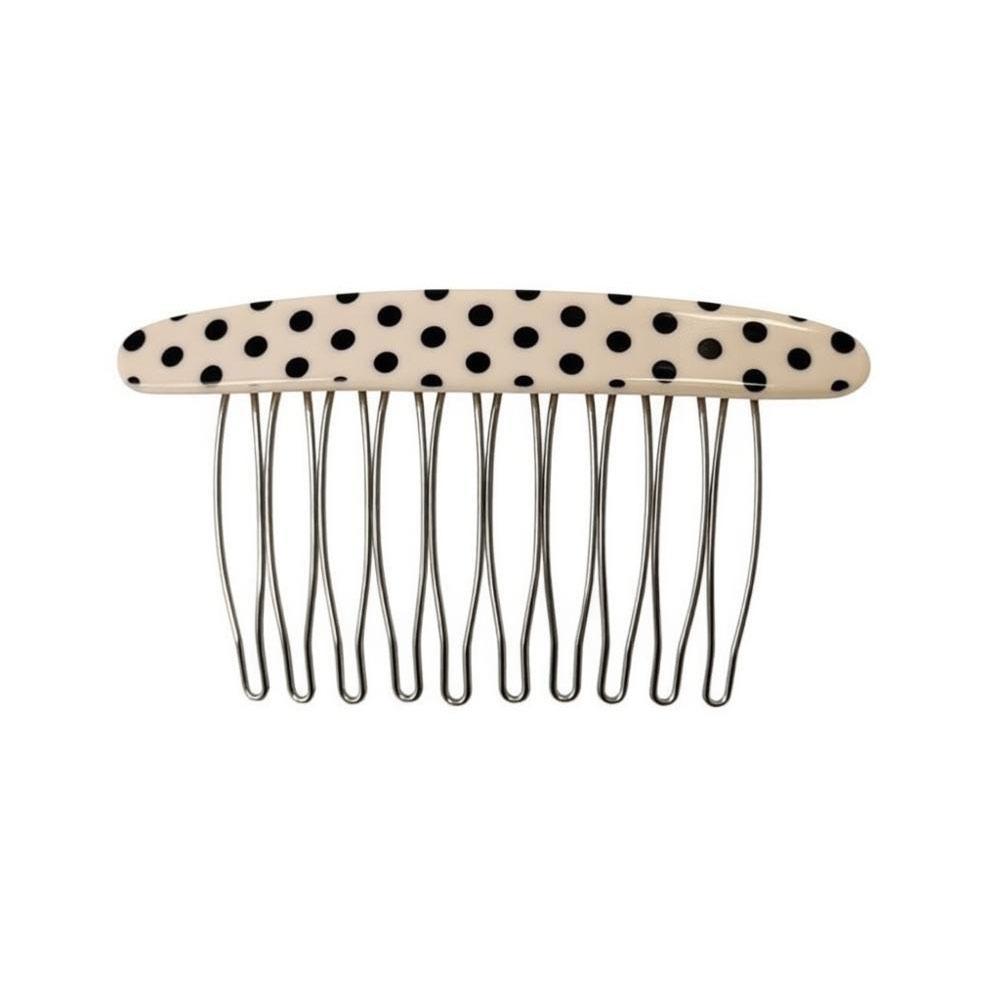 Polka Dot Comb Clip Non-Slip Bangs Hair Clip New Hair Side Combs  for Princess Hair Accessories
