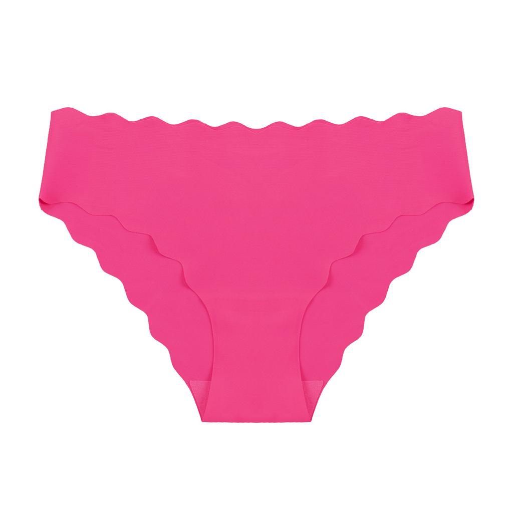 Damen Frühling und Sommer Dünn Sexy Persönlichkeit Wellige Kante Eis Seide Spurlos Atmungsaktiv Unsichtbar Niedrige Taille Slips