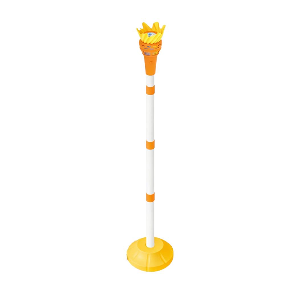 Outdoor Bubble Machine with Light-Up Pole Stand Adjustable Height Battery Operated Bubble Blower Toy for Kids Backyard Fun