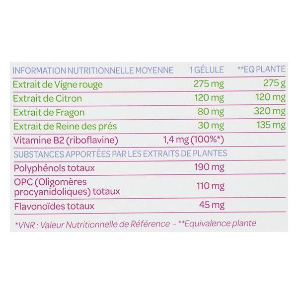 Arkopharma Veinoflux Jambes Légères Circulation Vigne Rouge 60 Gélules