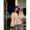 WTEMPO Off Shoulder Sexy Chic Sweet Crop Top Damen Sommermode Casual Lange Rüschenärmel Lose Fee Kawaii T-Shirt