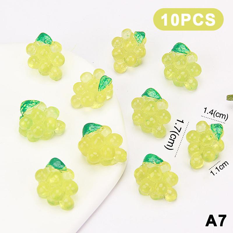 10Pcs Fruit Filled Resin Lovely Stress Relief Toy Soft Slow Diy Rising Deformable Squeeze Fidget Sensory Toy