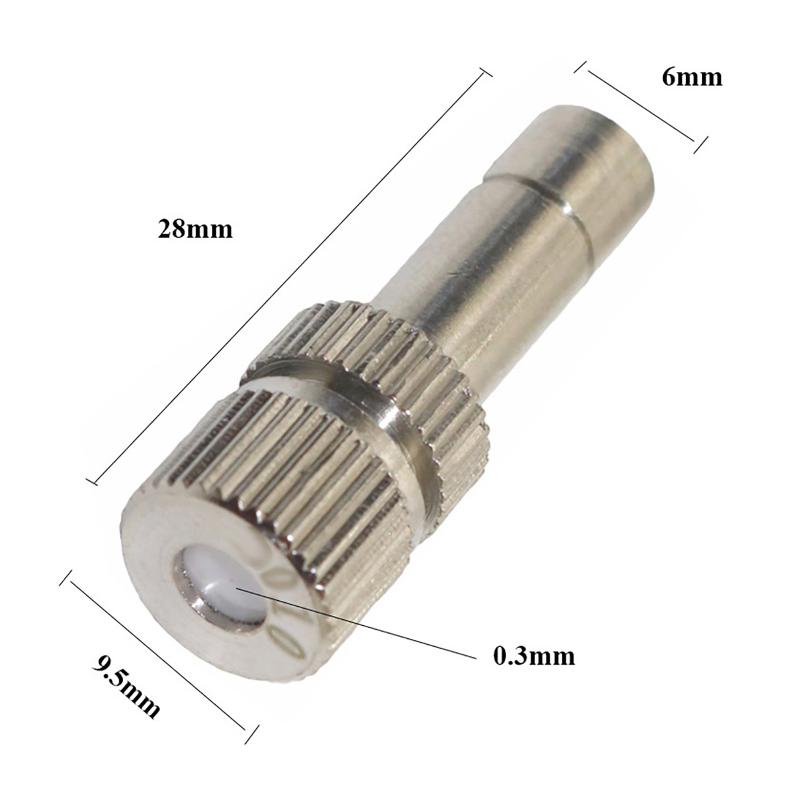 1PCS adjustable nozzle 4 Head Garden Watering Reptile Fogger Mister With Quick Connecting Nozzle 0.3mm Connect With 6.35mm Pipe