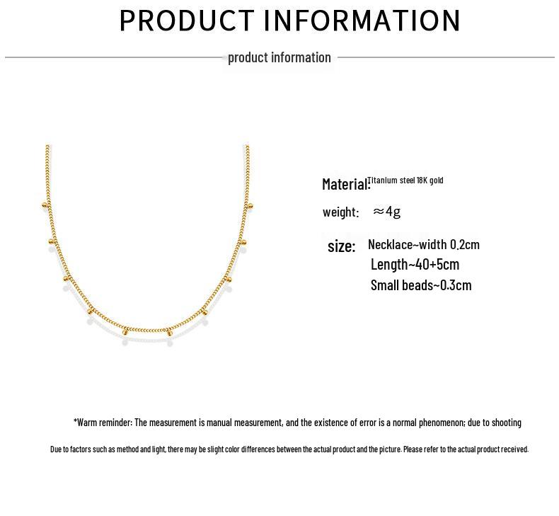 Elegant Japanese & Korean Beaded Clavicle Necklace – Versatile & Sexy Women's Jewelry