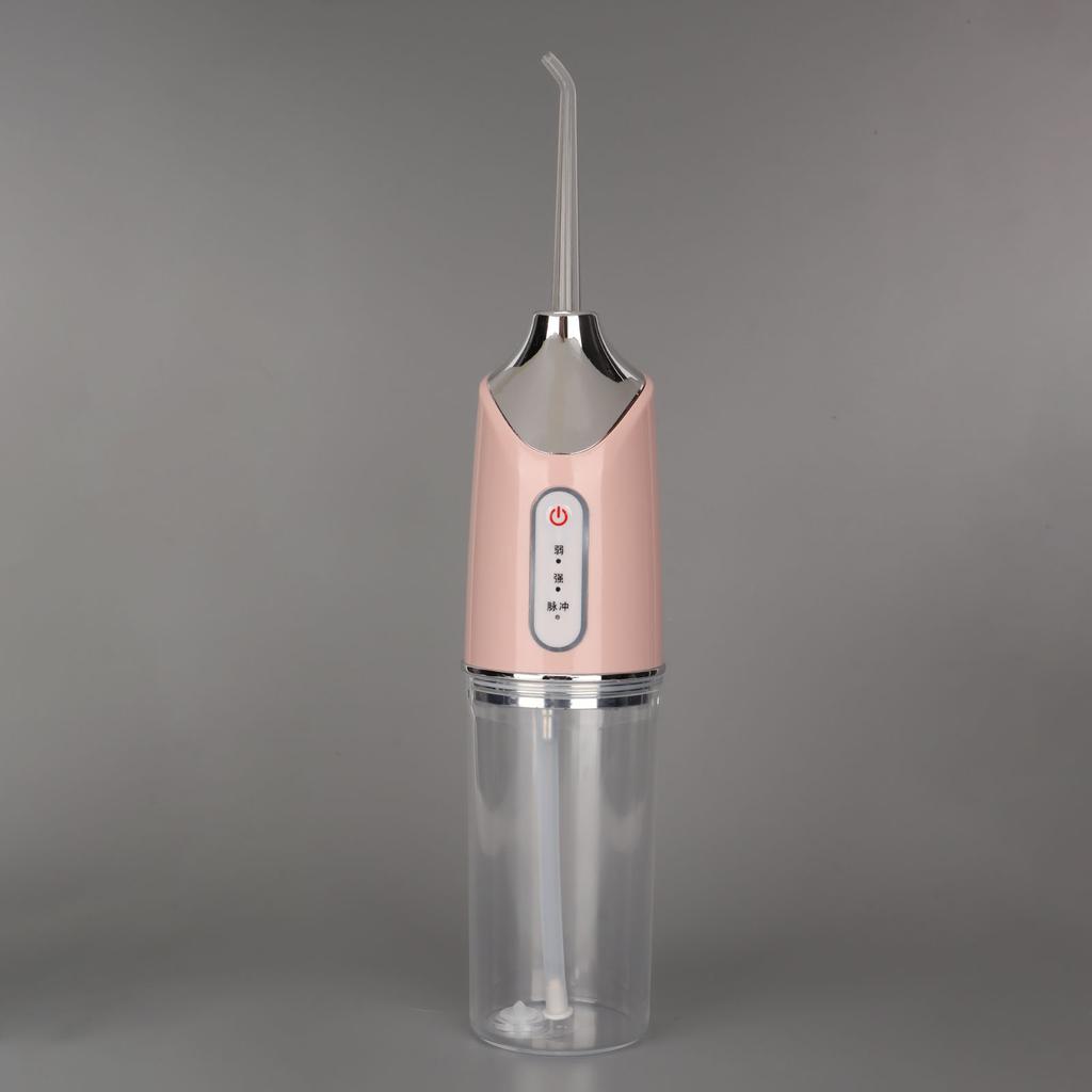 Portable Dental Oral Irrigator Food Residues Removal High Pressure Pulse Teeth Cleaner Pink