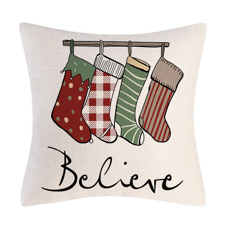 New Christmas Pillowcase Home Sofa Cushion Cover Living Room Festive Decoration Pillow