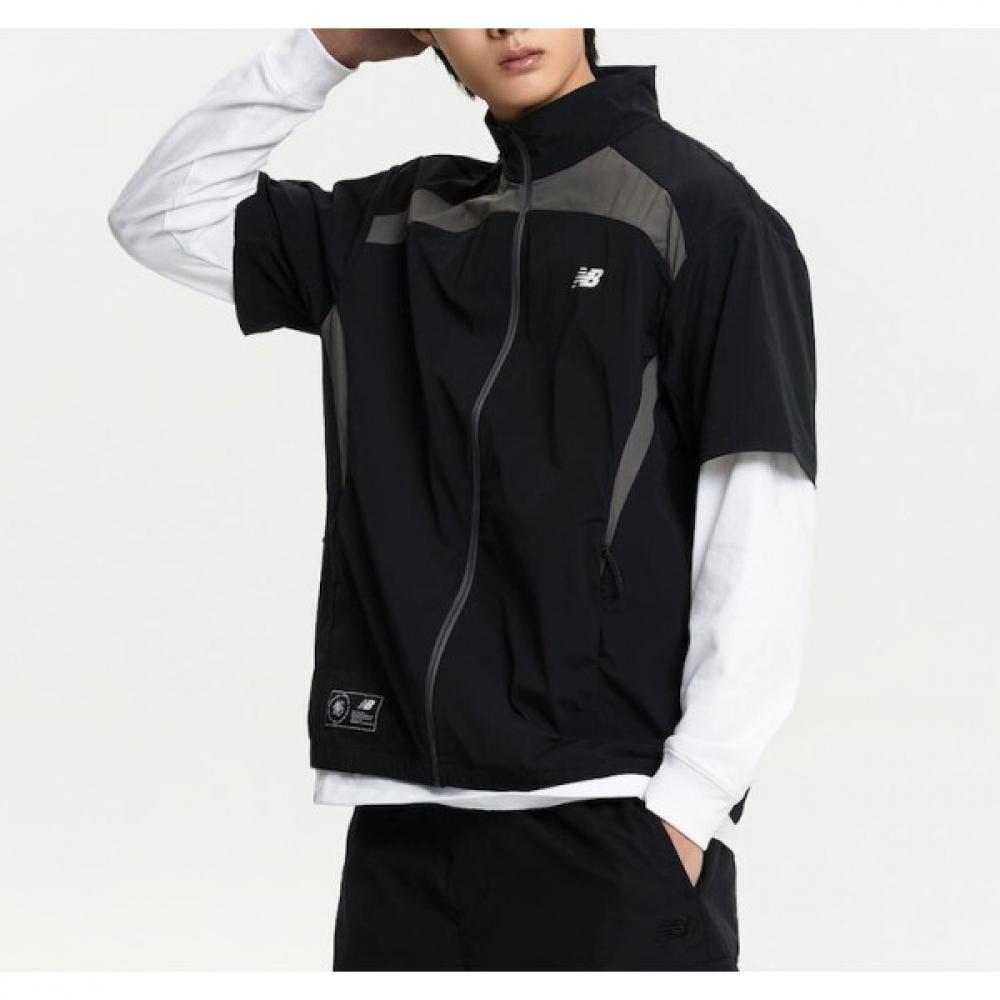 

New Balance Nbsc Woven Short Sleeve Zip Up Overfit Common B1 Nbnae22523 1.NBNAE22523 19/M