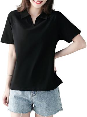 Polo Polo Beautiful Polo Spring Summer Autumn Winter All Stretchable [Bubu Ohana] Shirt, T-shirt, V-neck, Women's Clothing, T-shirt, Shirt, T-shirt,