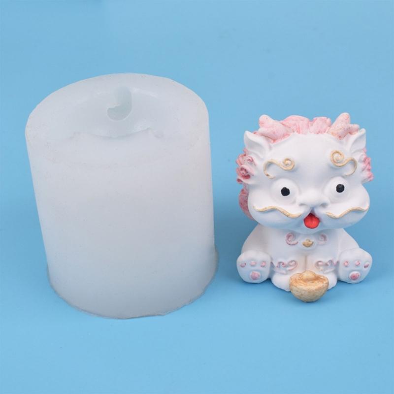 Silicone Kirin Dripping Plaster Candle Mold Epoxy Clay Craft DIY Ornaments Jewelry Making Tool Chocolate Fondant Mold