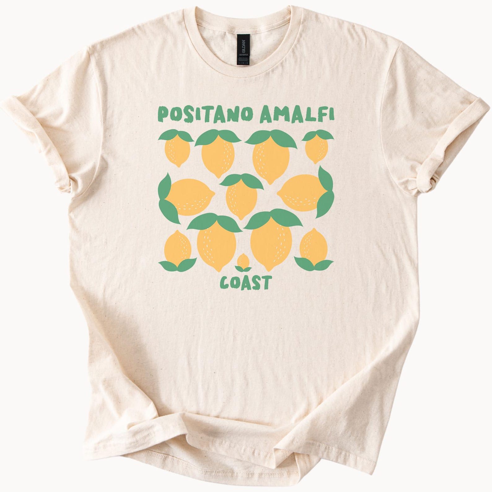 Positano Amalfi Coast Lemons Graphic T Shirt Cute Italian Fruit Tee Summer Travel Shirt Lemon Print Top Amalfi Coast Gift Shirt 150