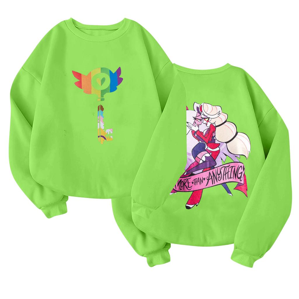 Dětský módní lehký pulovr s dlouhým rukávem a kulatým výstřihem s kapsami, tištěný pulovr