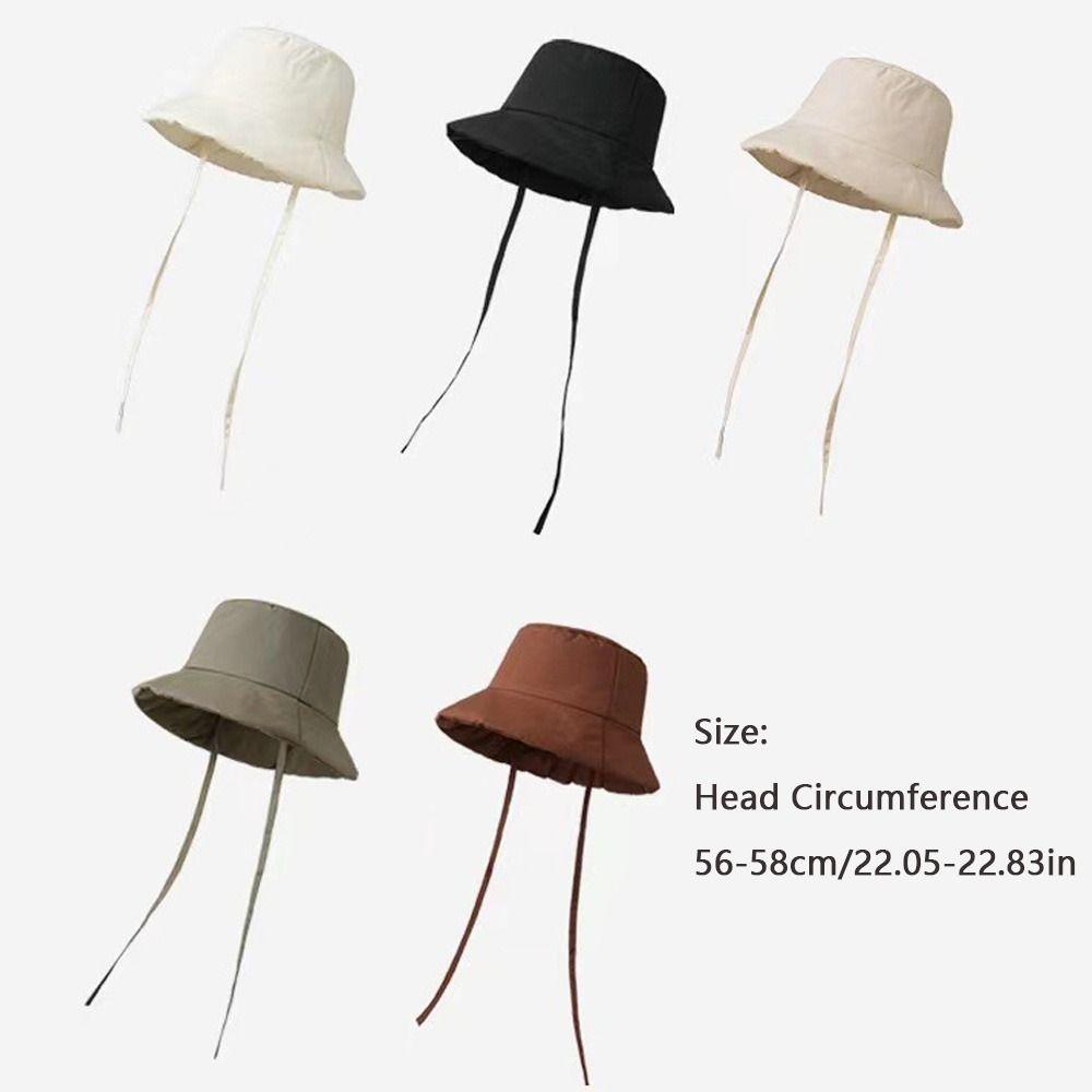 Portable Women Fisherman Hat Windproof Panama Caps Korean Down Cotton Bucket Hats Autumn Winter