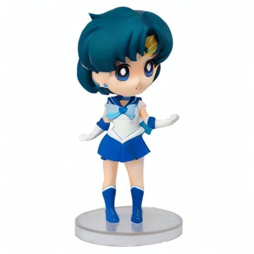 Figuarts mini Sailor Moon Sailor Mercury (versione di rivendita) ca.. Figura mobile verniciata in PVC e ABS da 90 mm