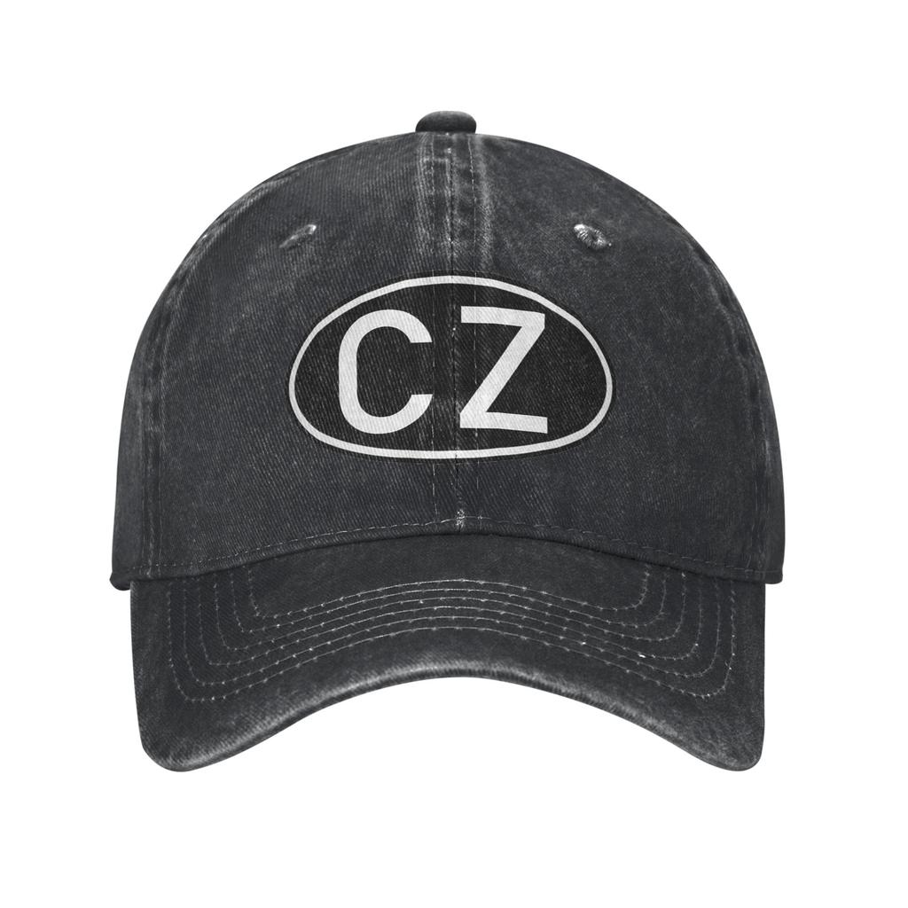 White CZ Guns Logo Washed Denim Cap Casual Baseball Caps Adjustable Hat Summer Unisex Baseball Hats