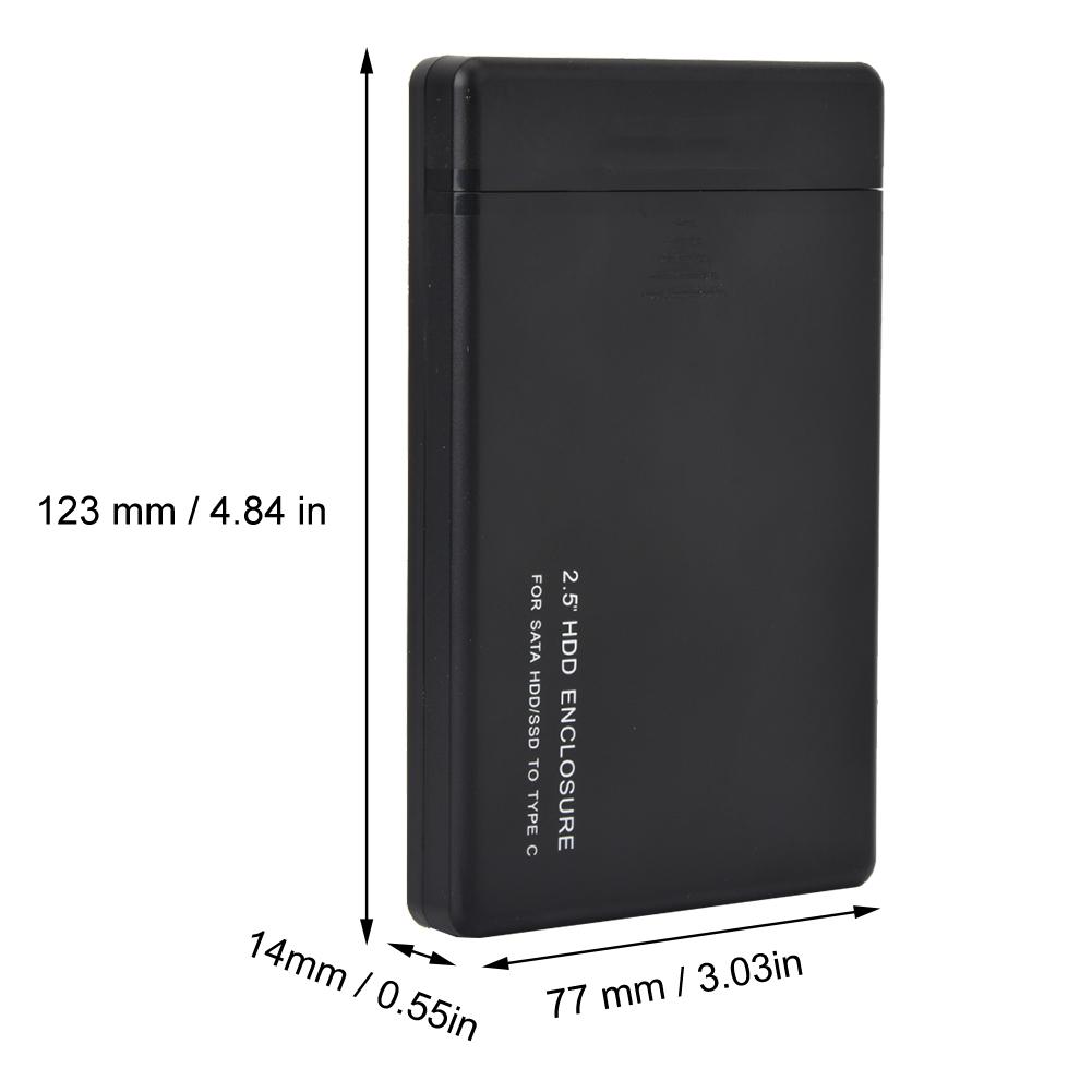 2.5in for Type C SATA3 Solid State Disk Mechanical External Hard Disk Box (Not Inclube Hard Disk)