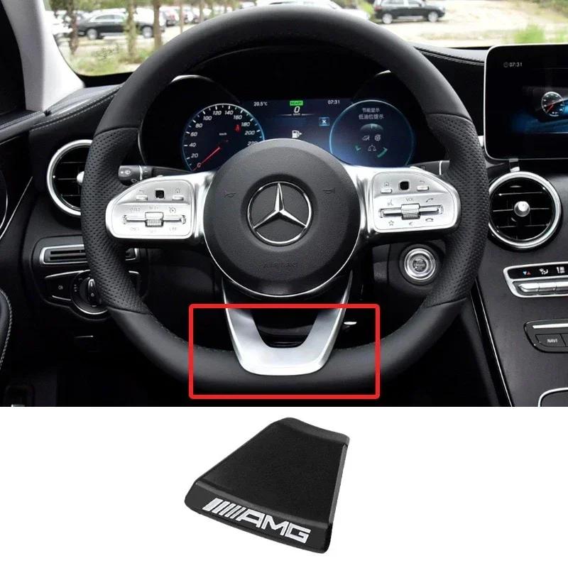 למכונית AMG Benz מדבקות מתכת סמל הגה לרכב תג למרצדס בנץ AMG W206 W204 W205 W212 W213 W221 W222 W223 W2