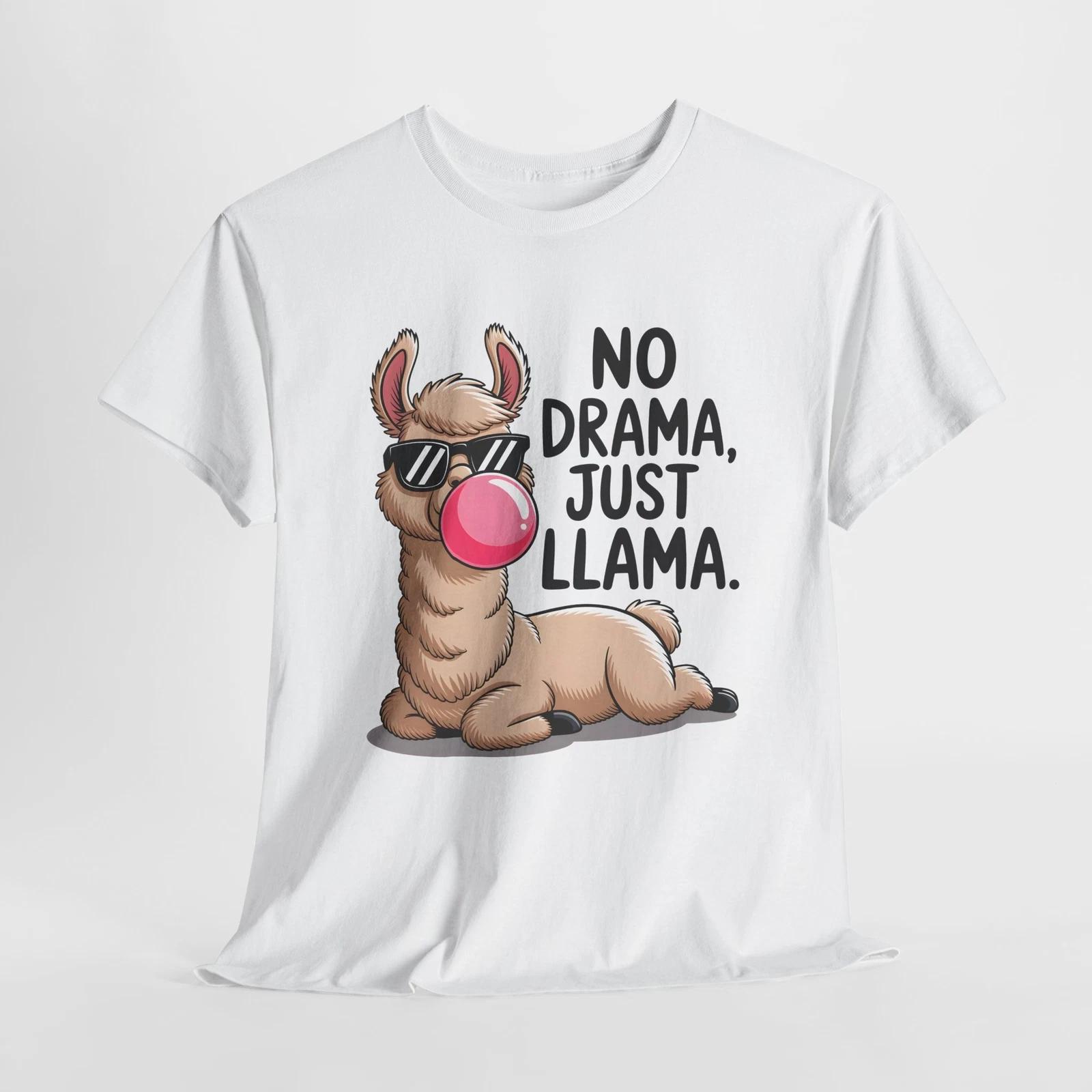 No Drama just LLama T-Shirt | Cute Llamacorn Tee | Funny Animal Unicorn Shirt 3XL