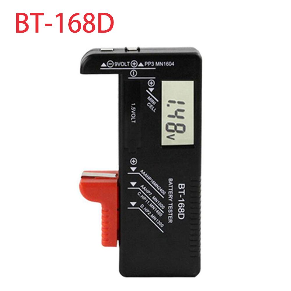 Portable Battery Tester BT-168/BT-168D Battery Capacity Tester Universal AAA AA Button Cell Battery Meter Checkered Analyzer
