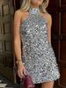 Rochie lungă bodycon elegantă cu paiete, europeană și americană - Colecția de modă Toamnă/Iarnă 2025 pentru femei