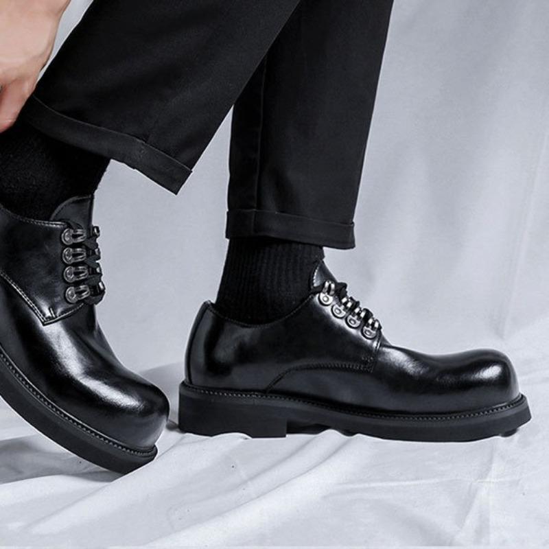 Fashion High Quality Fashionable Leather Shoes for Men New Thick Soled British Workwear Shoes Casual Trendy Shoe Luxury Wedding Shoes