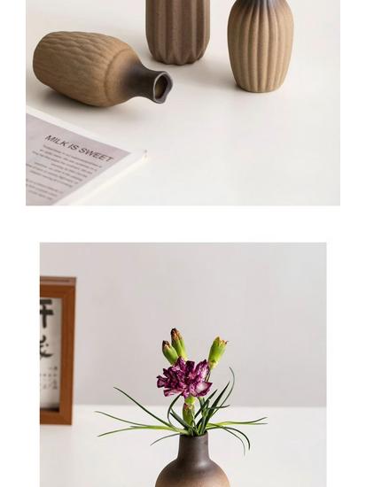 Retro Ceramic Vase for Dry Flowers & Green Plants - Living Room & Study Decor