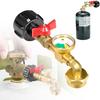 Upgraded Propane Refill Elbow Adapter with Tank Gauge,Fill 1 Pound Bottles from 20lb Tank, 1 Lb Throwaway Disposable Cylinder Propane Bottle
