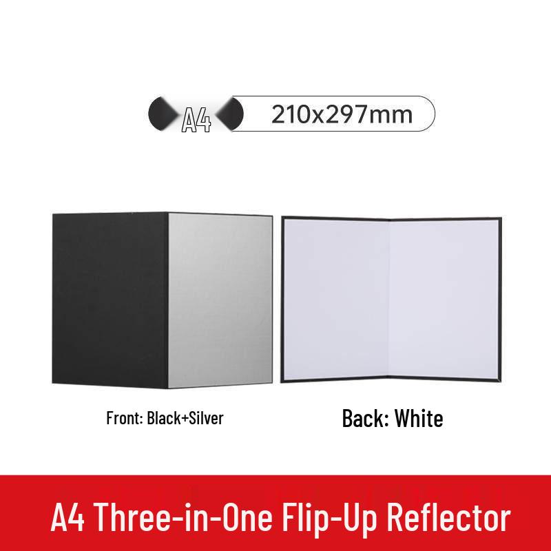 

A3/A4 Reflector Photography Card: Black, Silver, White Fill Light & Absorbing Board