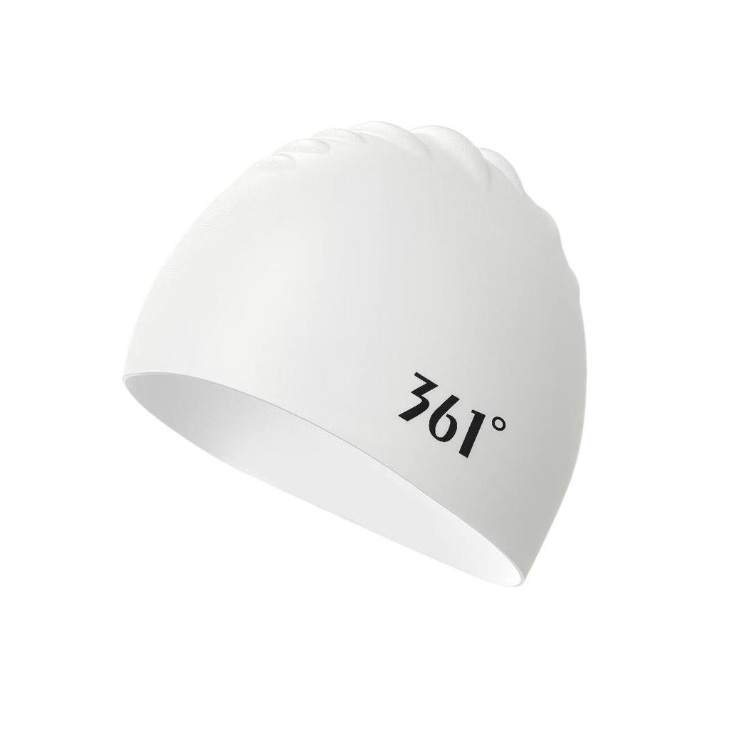 361° Silicone Swimming Cap, Waterproof, Ear Protection, Comfortable, Enlarged, White