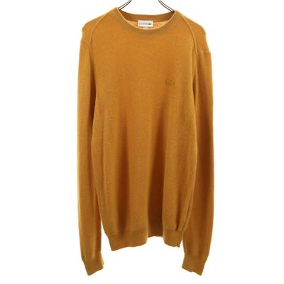 Wool Blend Long Sleeve Sweater M Mustard Knit Men's Used