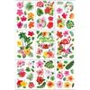 9 Sheets Summer Window Clings Stickers Double-Sided Window Decals Tropical Flamingo Green Plants Coconut Tree Designs Summer Hawaii Colorful Flower