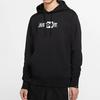 Nike Sportswear Logo Patch Fleece Pullover Hoodie Men Tops Black CJ4776-010