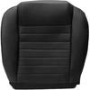 Front Driver Side Bottom Perforated Breathable Replacement Leather Seat Cover Black #GW or KW Compatible with Ford Mustang GT V6 2005 2006 2007 2008