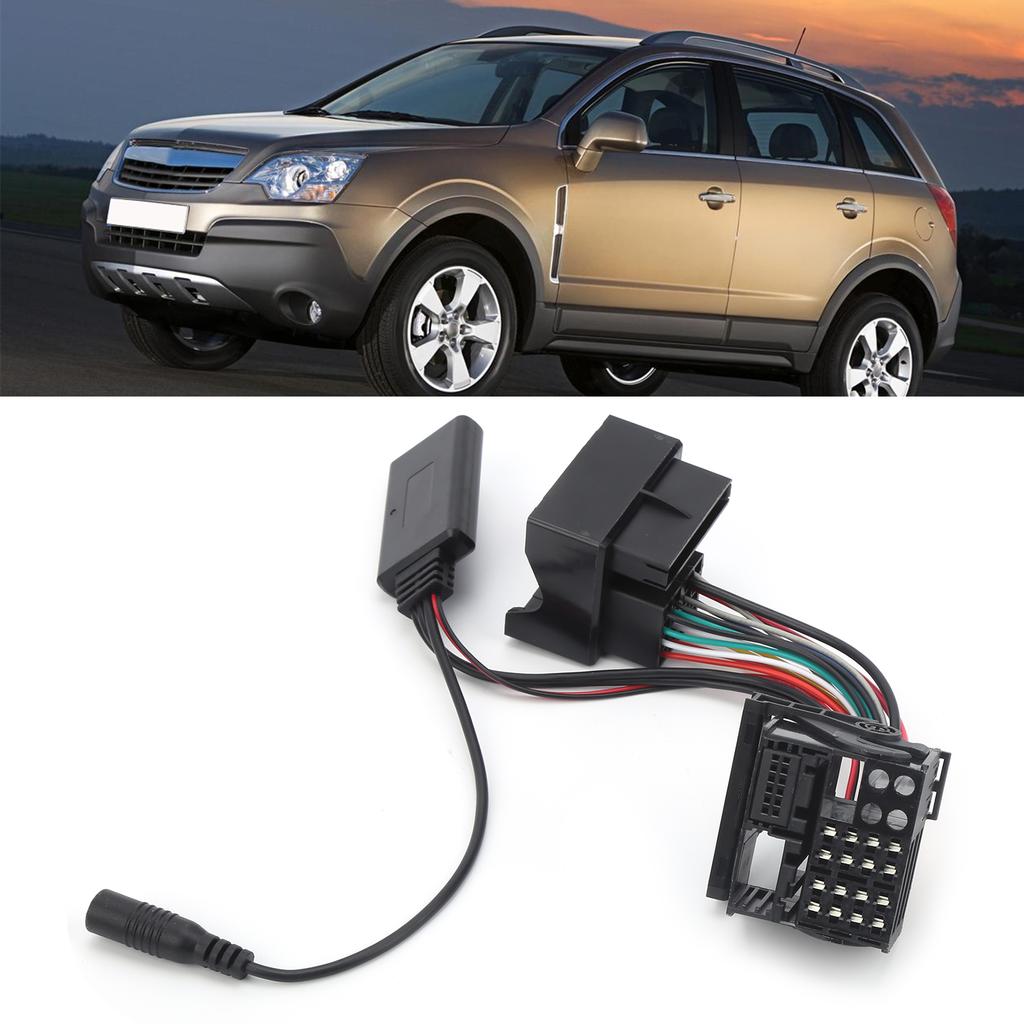 12Pin Bluetooth 5.0 AUX Audio Adapter with Microphone 59.1in Cable Fit for Opel CD30 CDC40 CD70