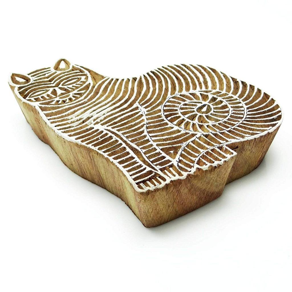 Wooden Block Horse Decorative Hand Carved Printing Blocks Indian Stamp