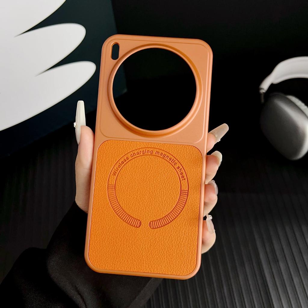 Litchi leather pattern magnetic suction is suitable for VIVOX300Ultra mobile phone case X200Pro anti-drop all-inclusive second-change protective case