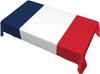 Red White Blue Stripes France Flag Rectangle Tablecloth for Table Decor Reusable Kitchen Dining Tablecloth Patriotic Party Decor