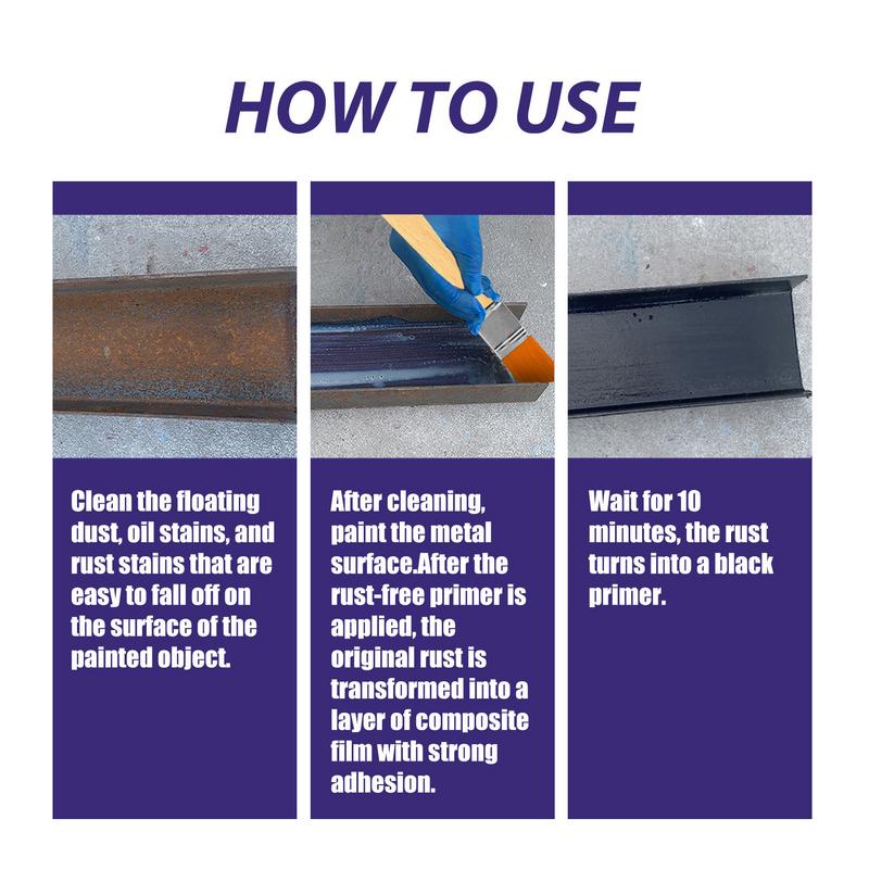 Konwerter do usuwania rdzy Uniwersalny metalowy podkład antykorozyjny do samochodów Podkład antykorozyjny do łańcuchów, koszy na śmieci, podwozi samochodowych i