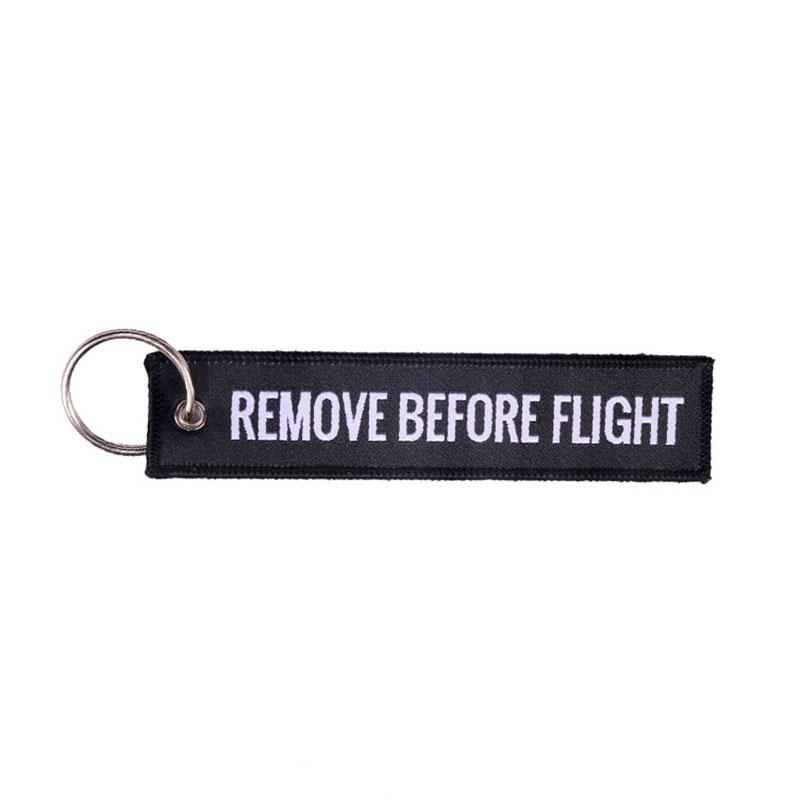 1 Piece Remove Before Flight Woven Key Ring Luggage Tag Label Red Chain Keychain For Aviation Gifts Keychain Fashion Jewelry