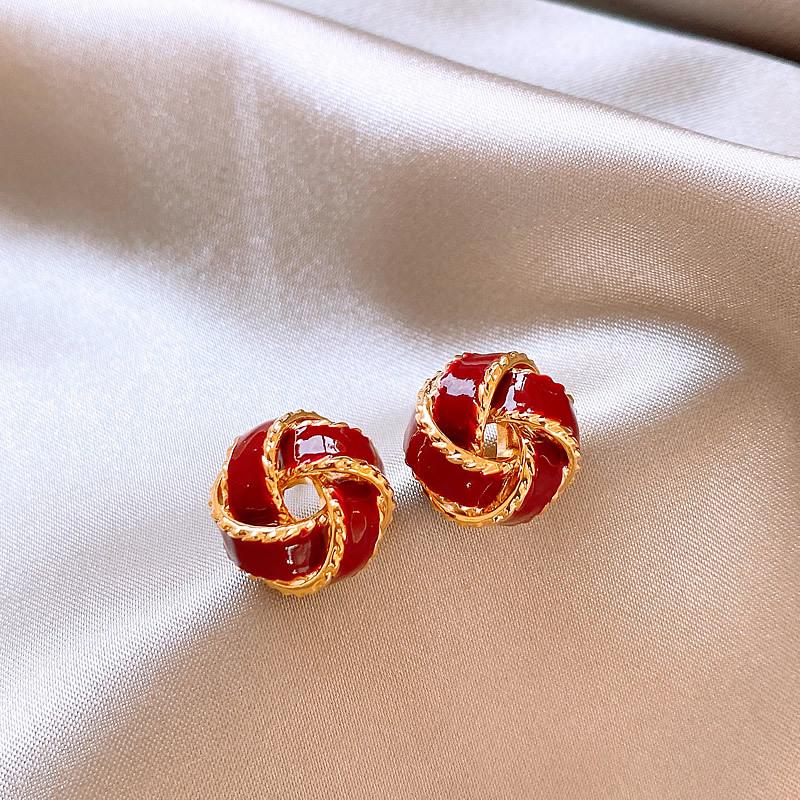 Vintage Luxe Anke La Red 925 Silver Earrings Zircon Studs Minimalist Elegant Fashion Jewelry For Women
